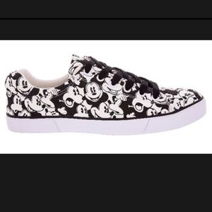 Disney Canvas Shoes for Women - Classic Mickey Mouse - Black Laces